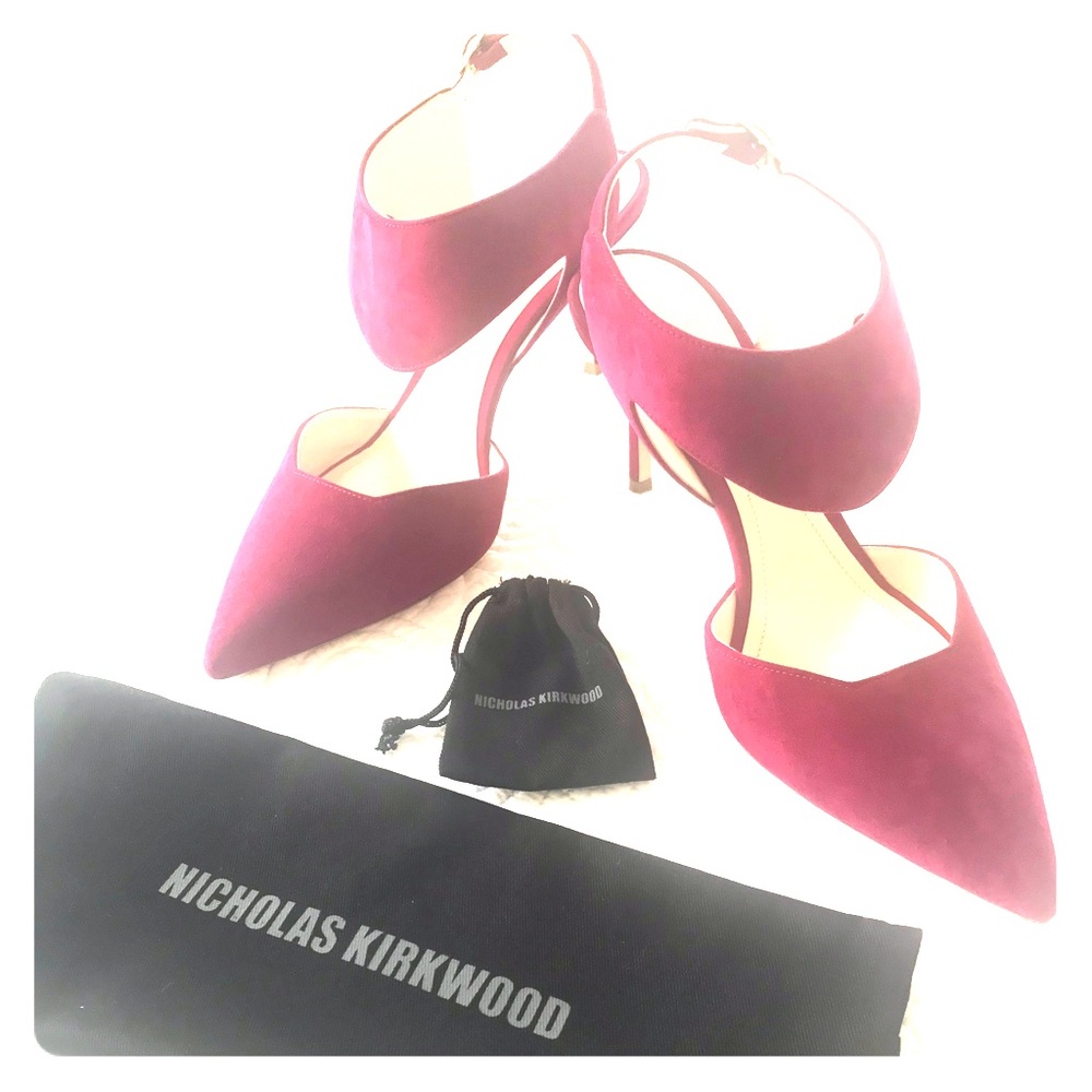 Nicholas Kirkwood Suede Slingback Heels